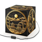 DECO - Lampe Cubique ZEN Temple Couleur Dorée