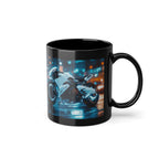 Mug Noir Cyberpunk Moto Futuriste