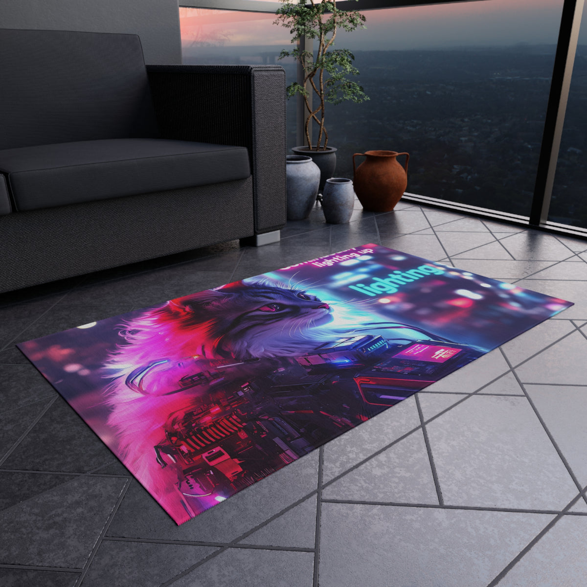 Tapis de salon Chatte Continuous Lighting