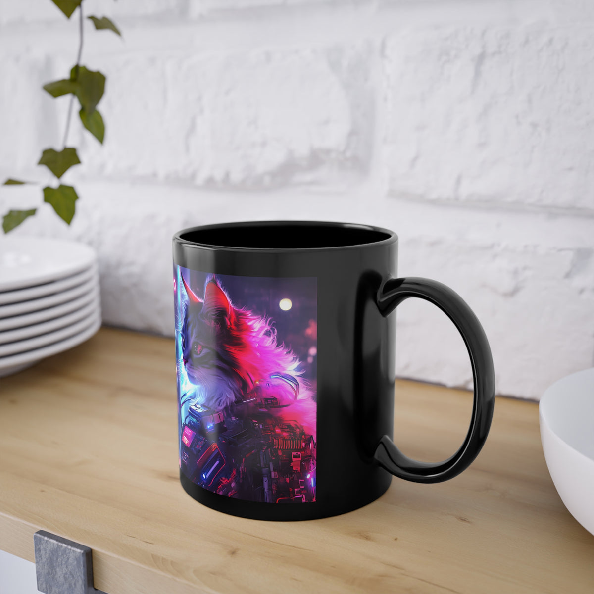 Mug Chatte Humanoïde Illuminée
