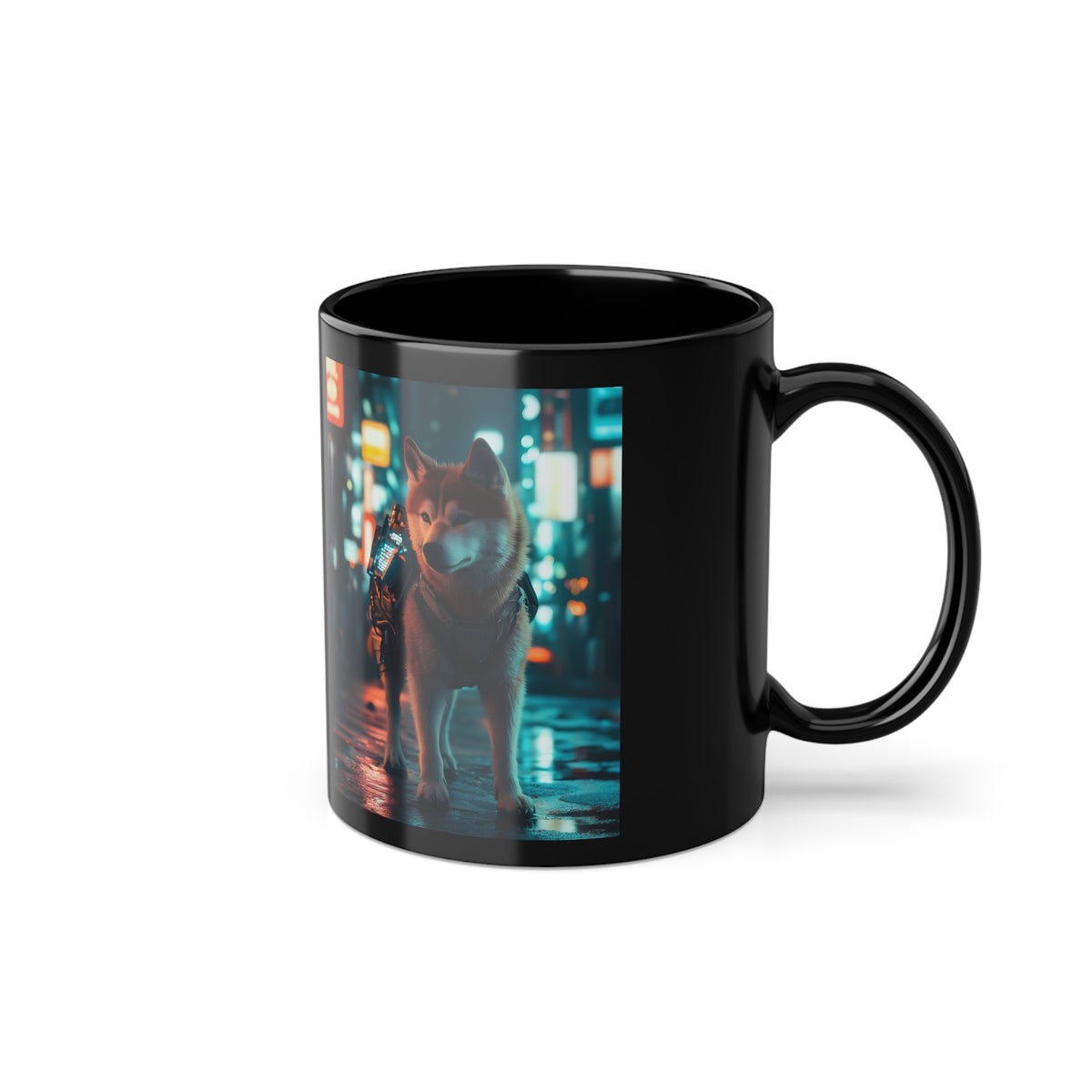 Mug Akita Inu Cyberpunk