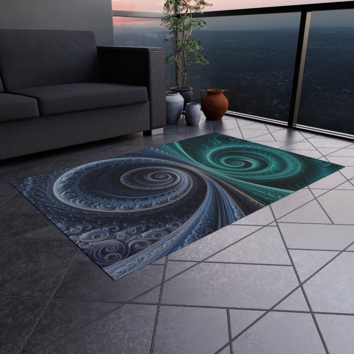 Tapis de salon Courbe de Cesàro-Peano