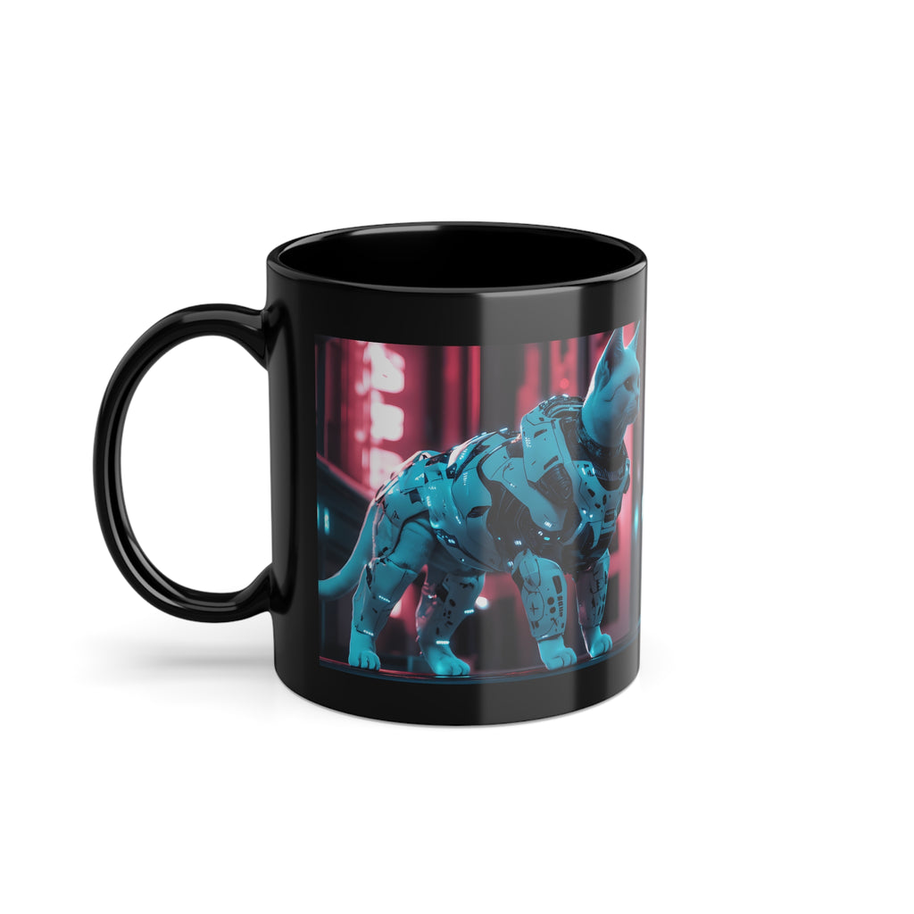 Mug American Shorthair Armure Cyberpunk Blanche