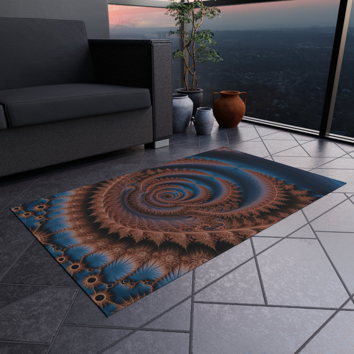 Tapis de salon Courbe de Gosper-Minkowski
