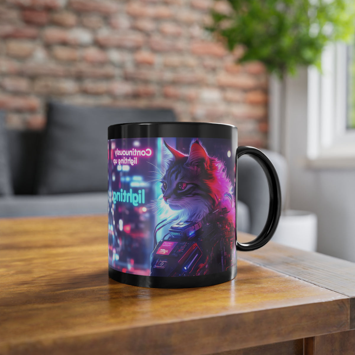 Mug Chatte Humanoïde Illuminée