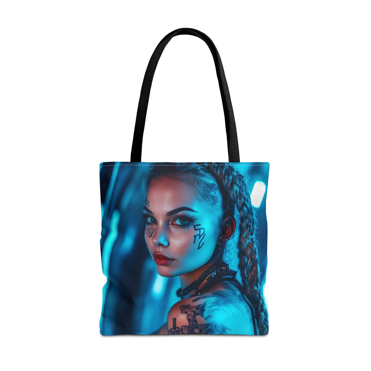 Tote bag Cyberpunk Brune Tatouée