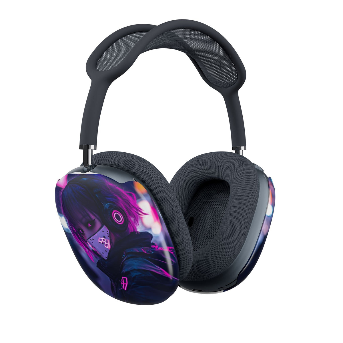 Housse airpods Fille Masque Rose Néons