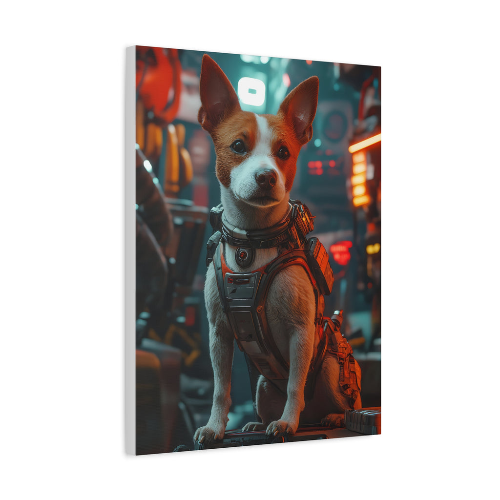 Tableau Jack Russel Cyberpunk