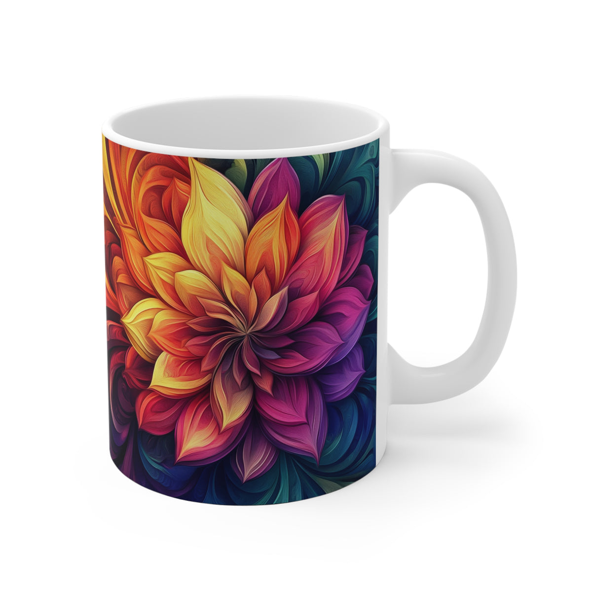 Mug blanc Mandala de l'Uniformité Intérieure