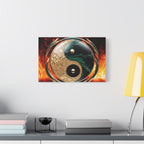Tableau Yin Yang Enflammé