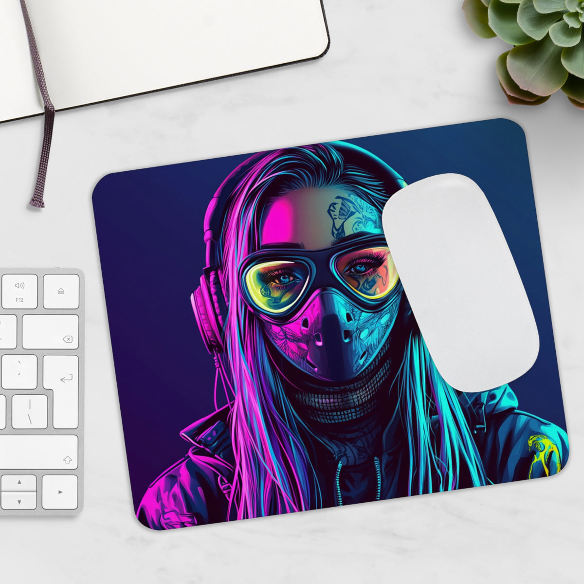 Tapis de souris Jeune Fille Rebelle