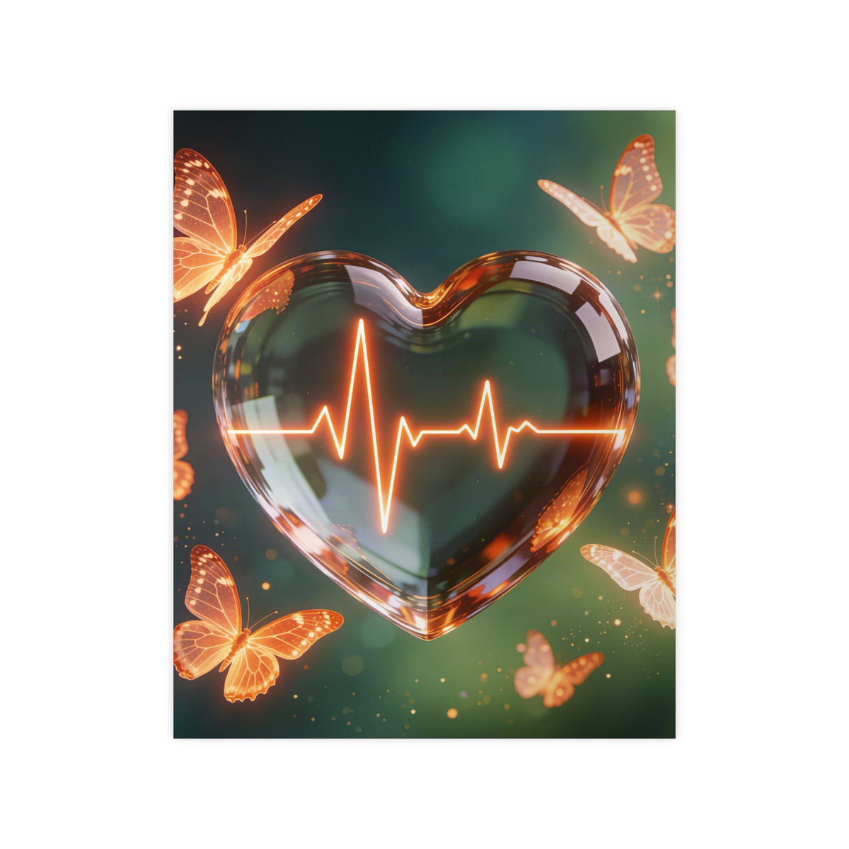 Poster Coeur Vibrant