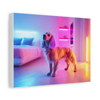 Tableau Cocker Spaniel Chambre Néon Lights