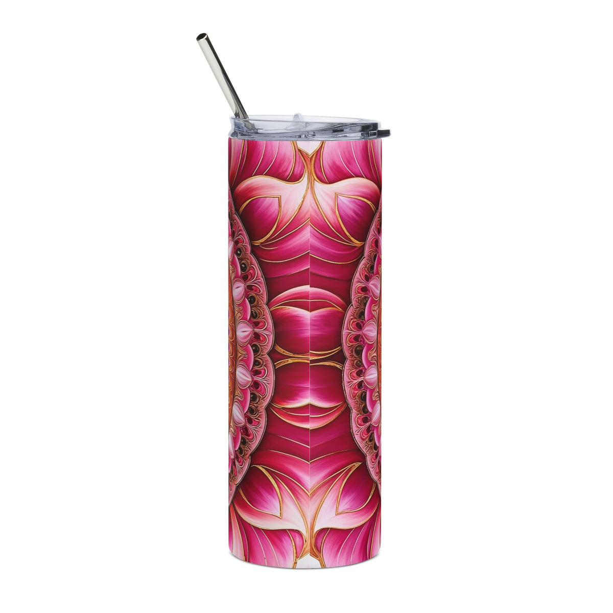 Tumbler cylindrique Mandala de l'Amour Inconditionnel
