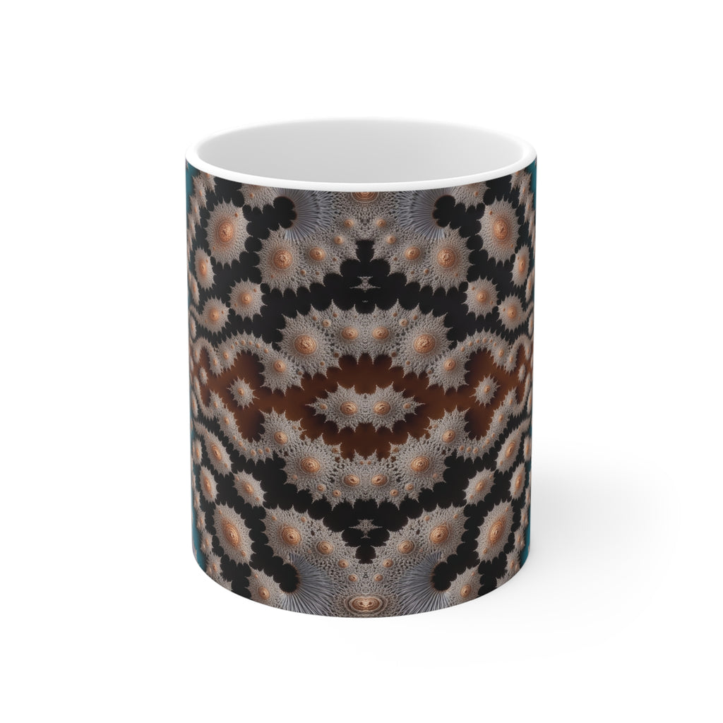 Mug blanc Fractal Tapis de Sirpinski
