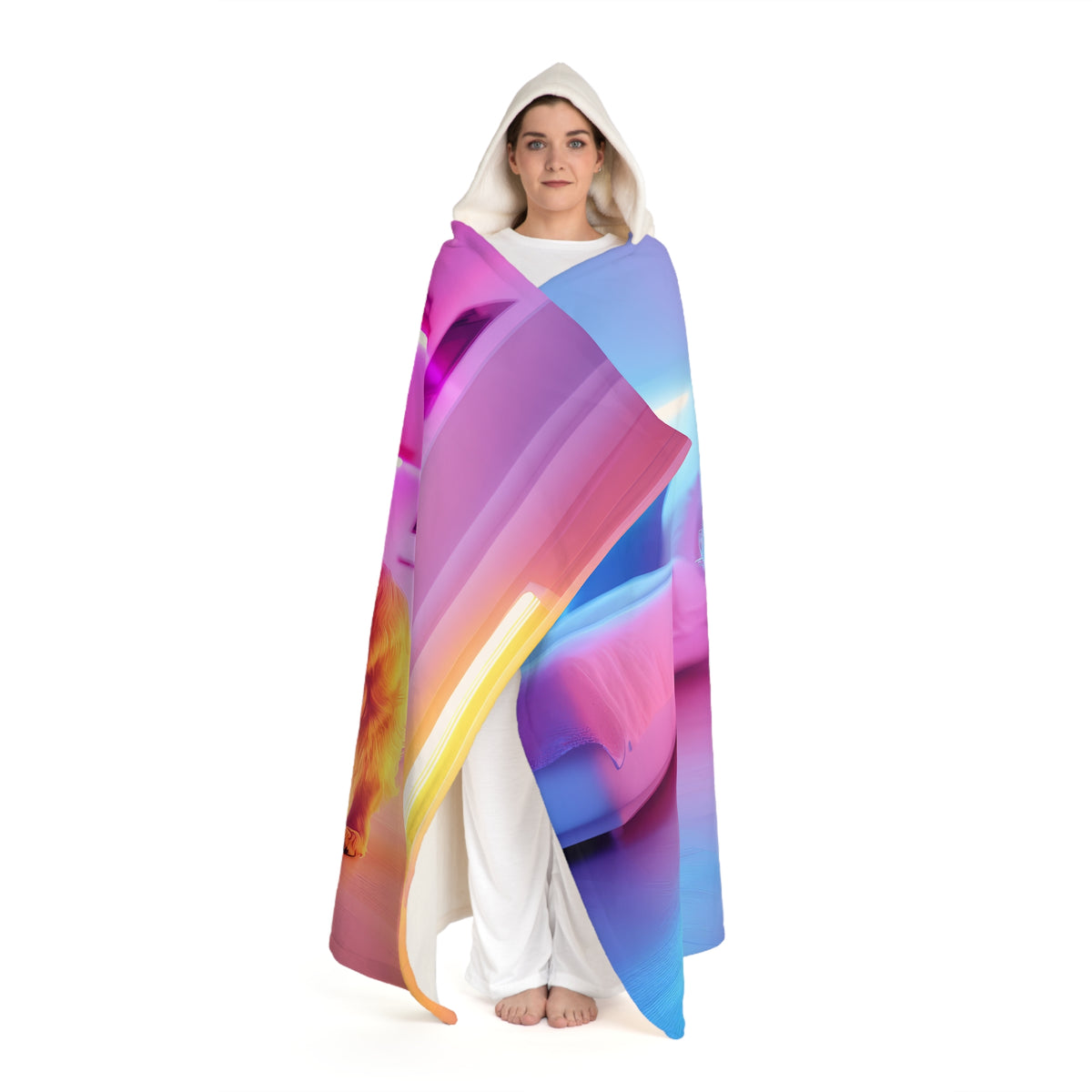 Plaid à Capuche Cocker-Spaniel chambre néons