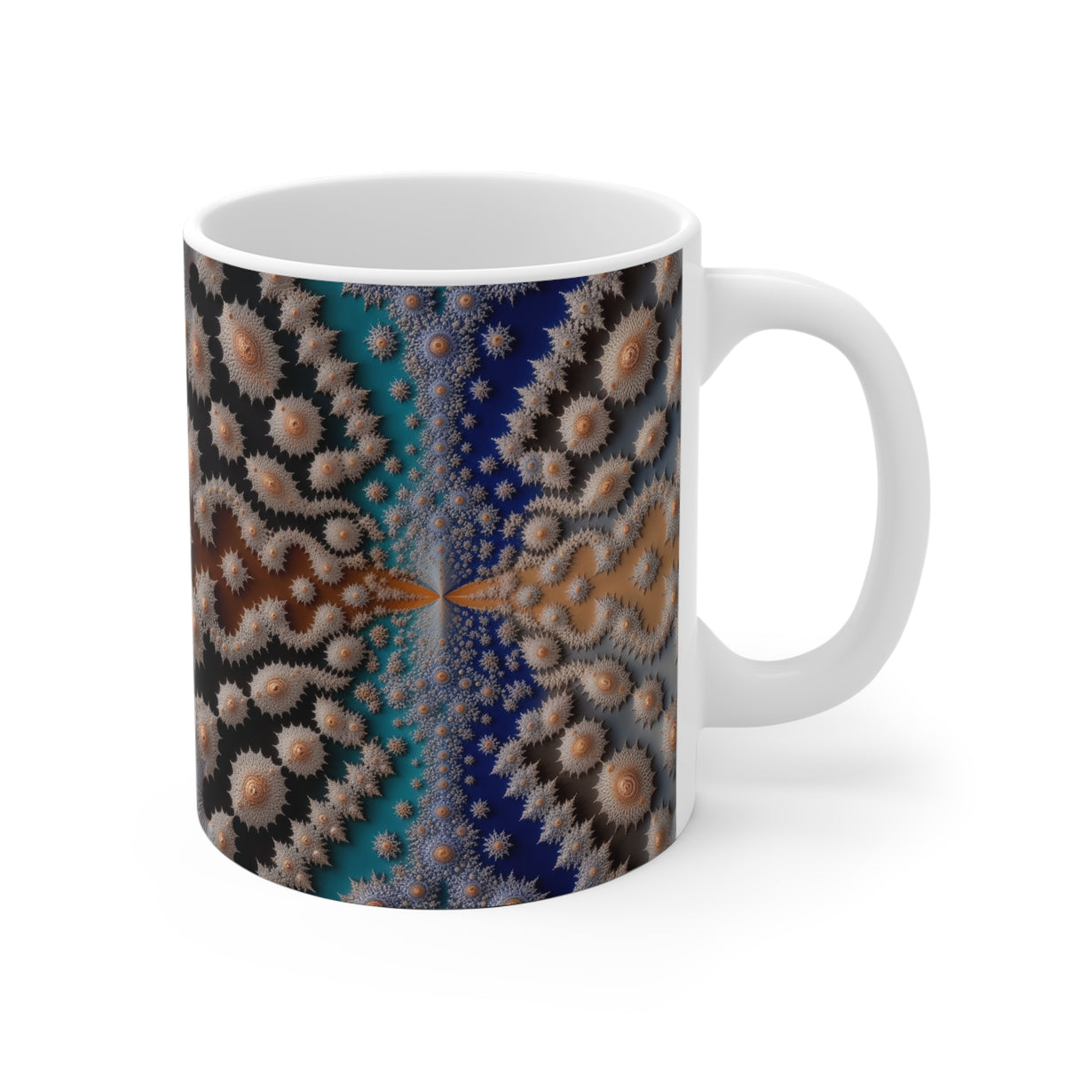 Mug blanc Fractal Tapis de Sirpinski