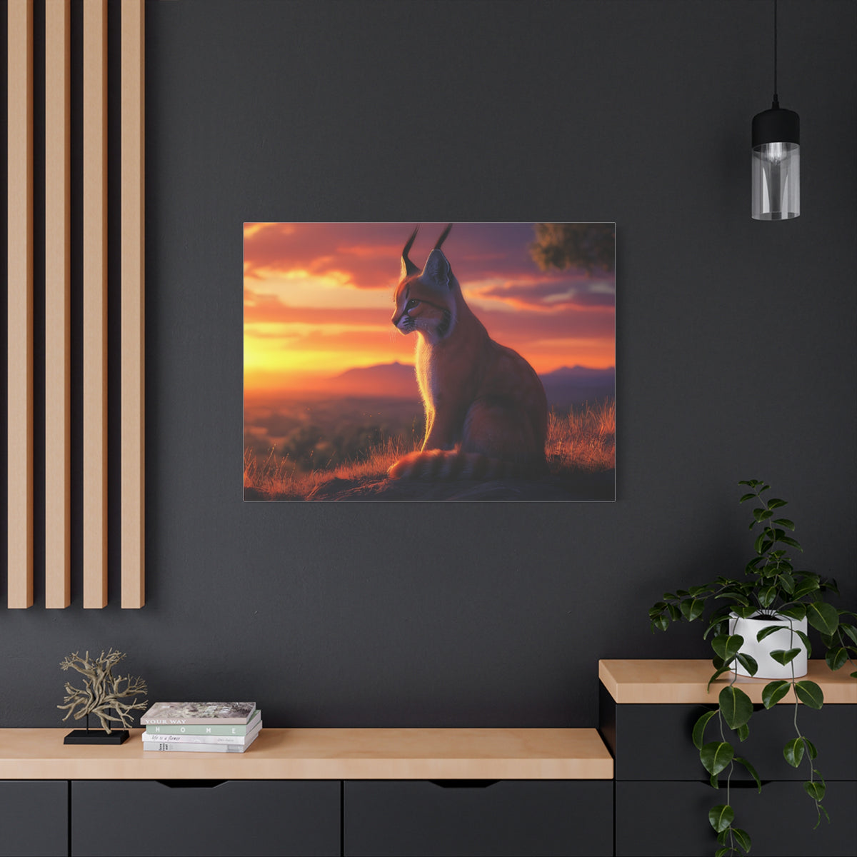 Tableau Caracal au Levé Du Jour