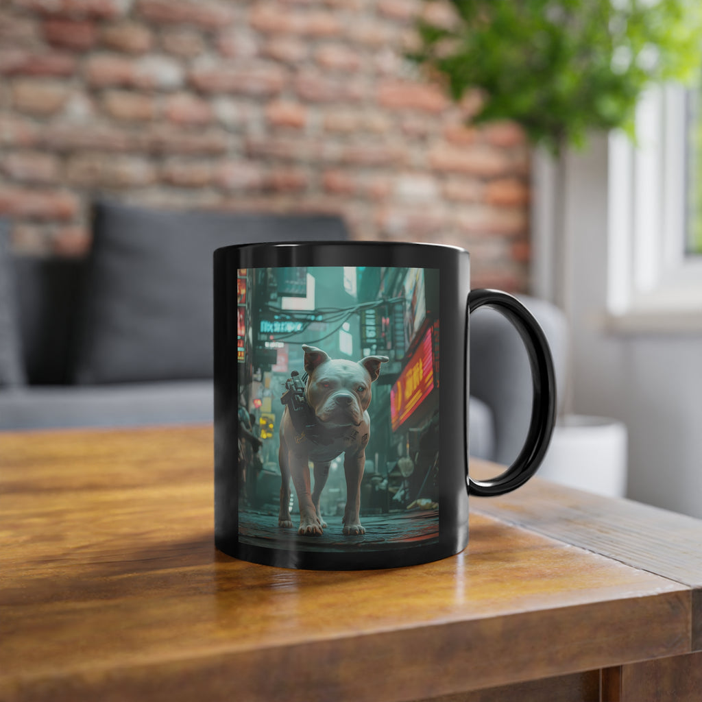 Mug Staddfordshire-Bull-Terrier Cyberpunk