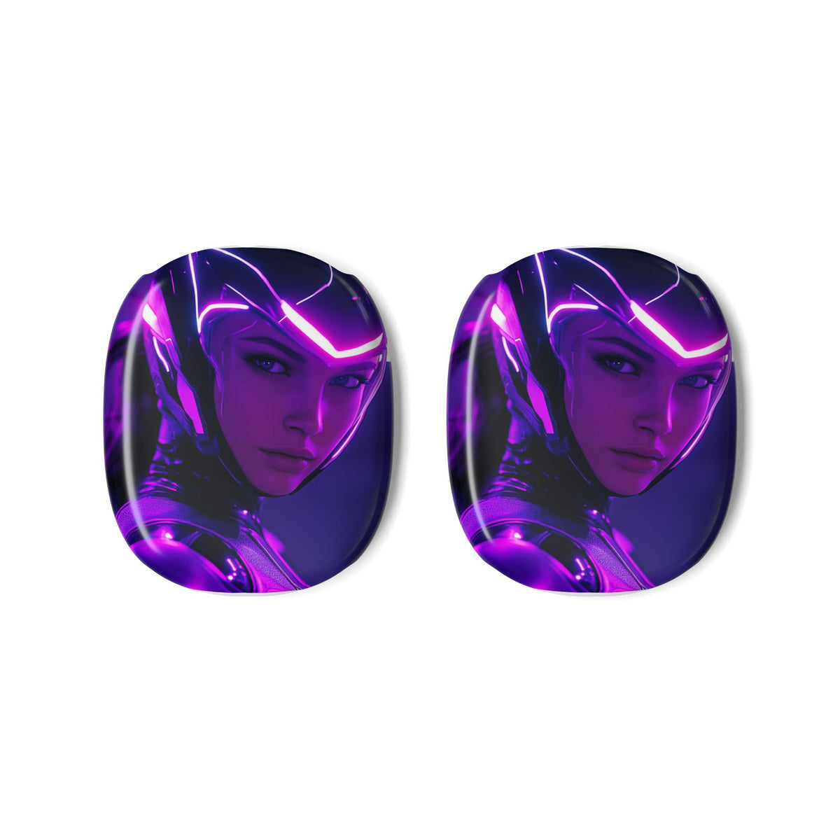 Housse airpods Cyberpunk Brune Regard Perçant