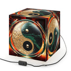 DECO - Lampe Cubique ZEN Yin Yang Marbré Enflammé