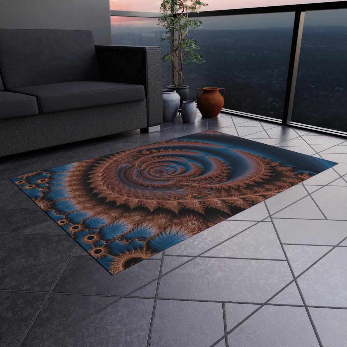 Tapis de salon Courbe de Gosper-Minkowski