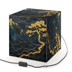 DECO - Lampe Cubique ZEN Paysage Montagneux Texture Marbrée