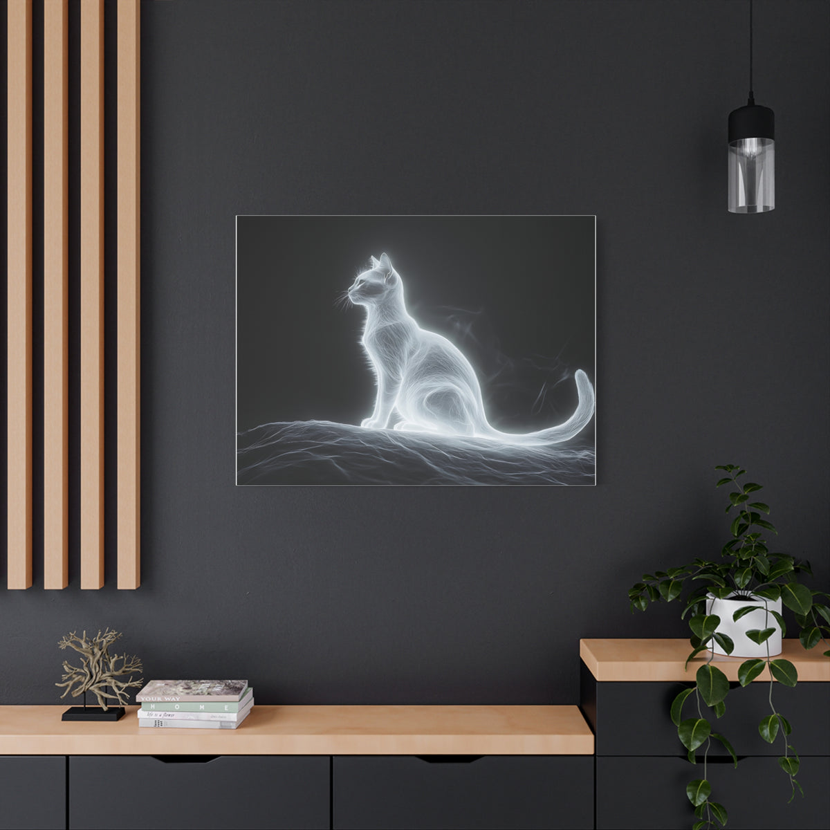 Tableau Silhouette Spectrale de Chat