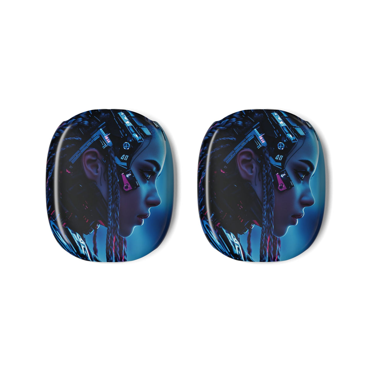 Housse airpods Cyberpunk Brune aux Dreadlocks