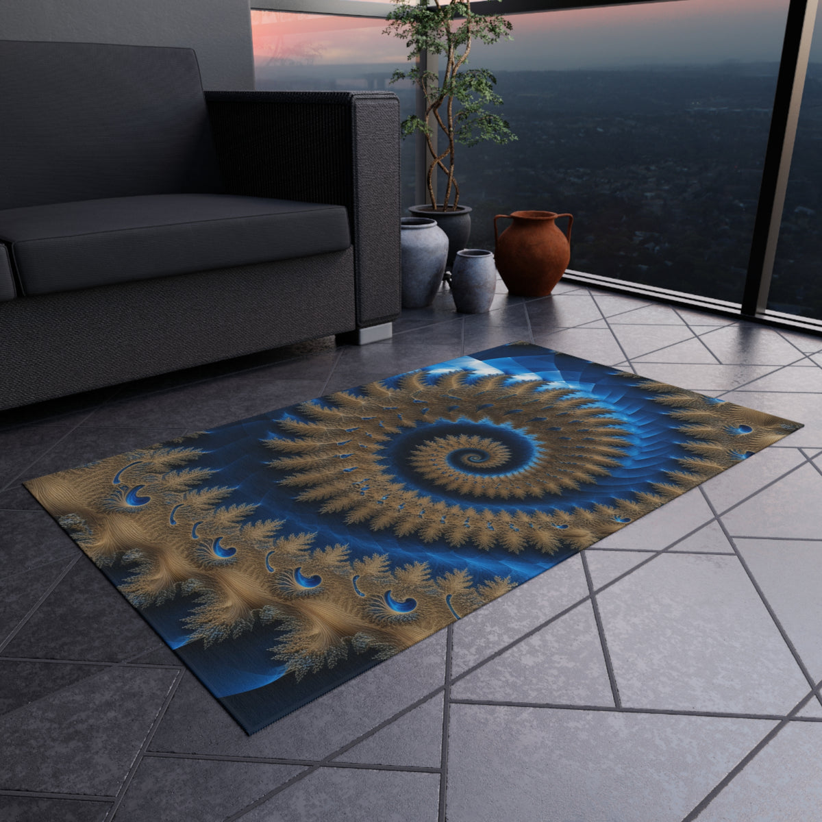 Tapis de salon Courbe de Levy