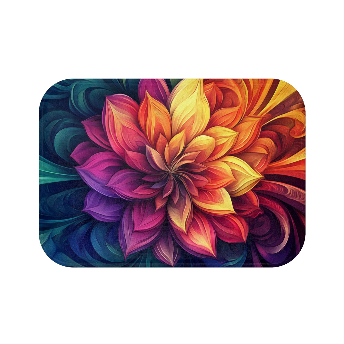 Tapis salle de bain Mandala Floral de l'Uniformité Intérieure