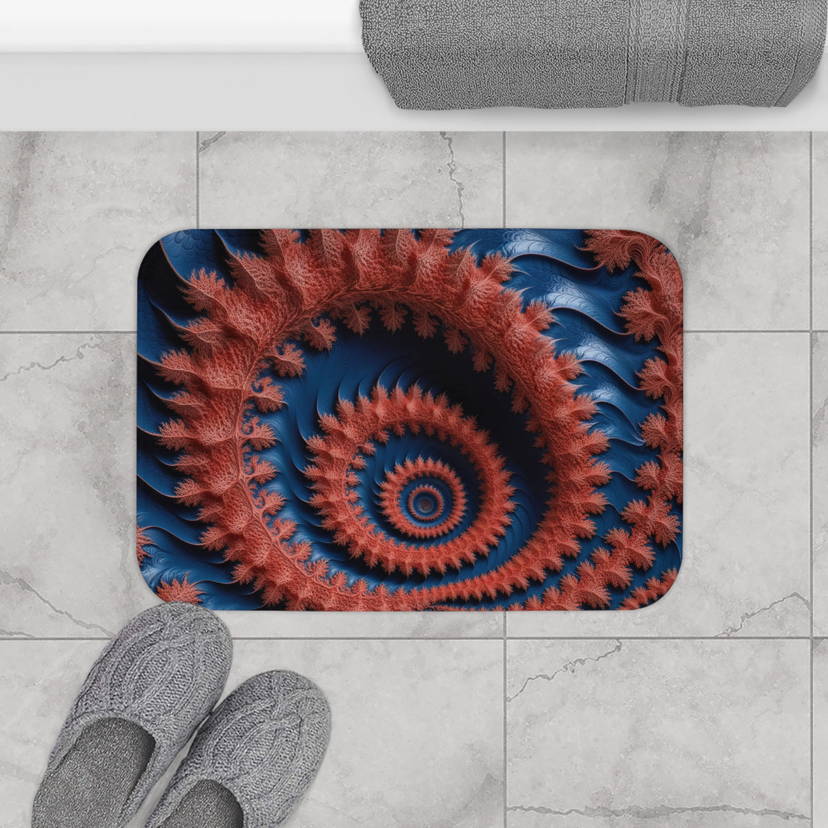 Tapis de bain Courbe Fractale de Dragon