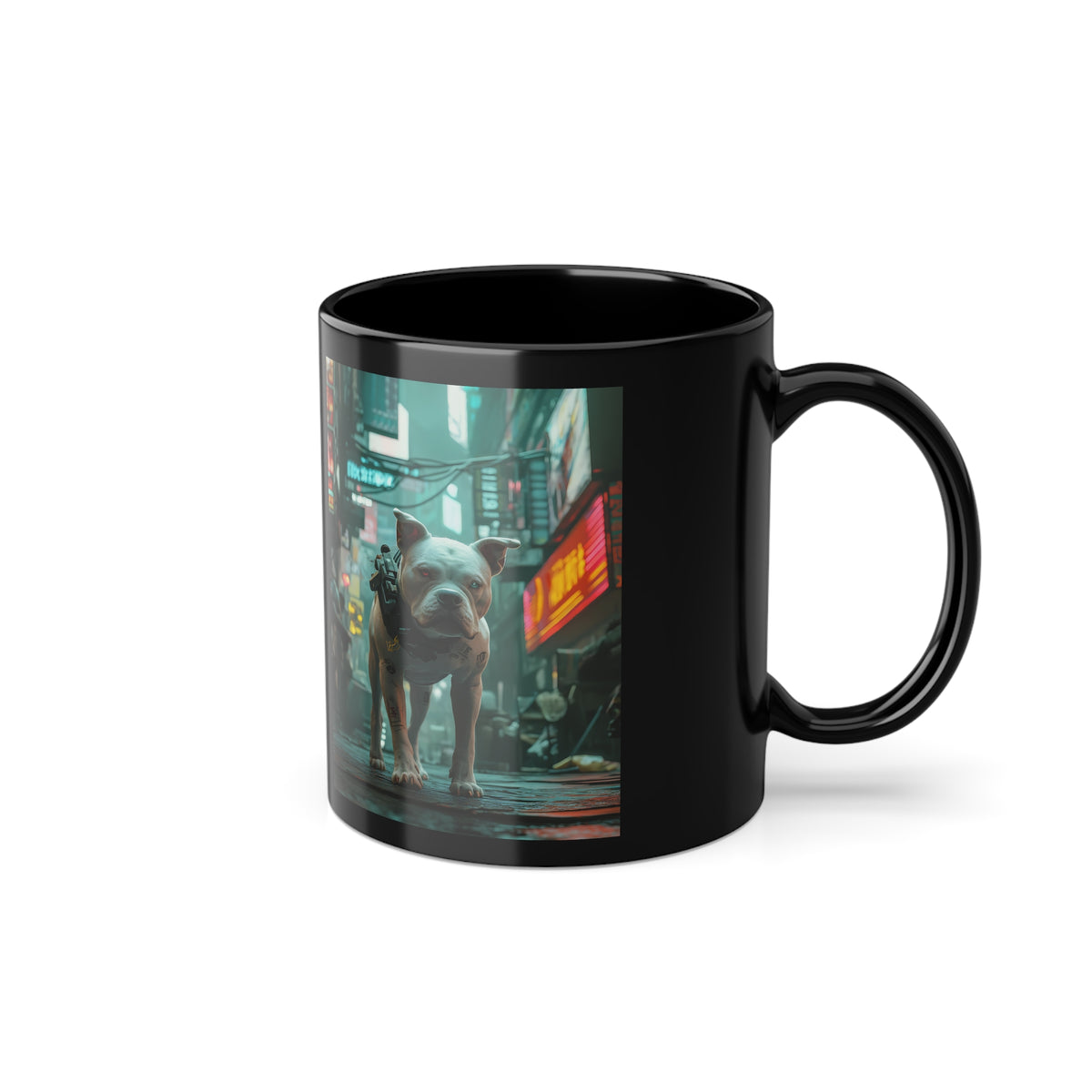 Mug Staddfordshire-Bull-Terrier Cyberpunk