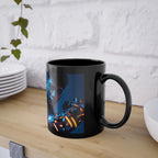 Mug Noir Cyberpunk Guerrier Bras Robotique