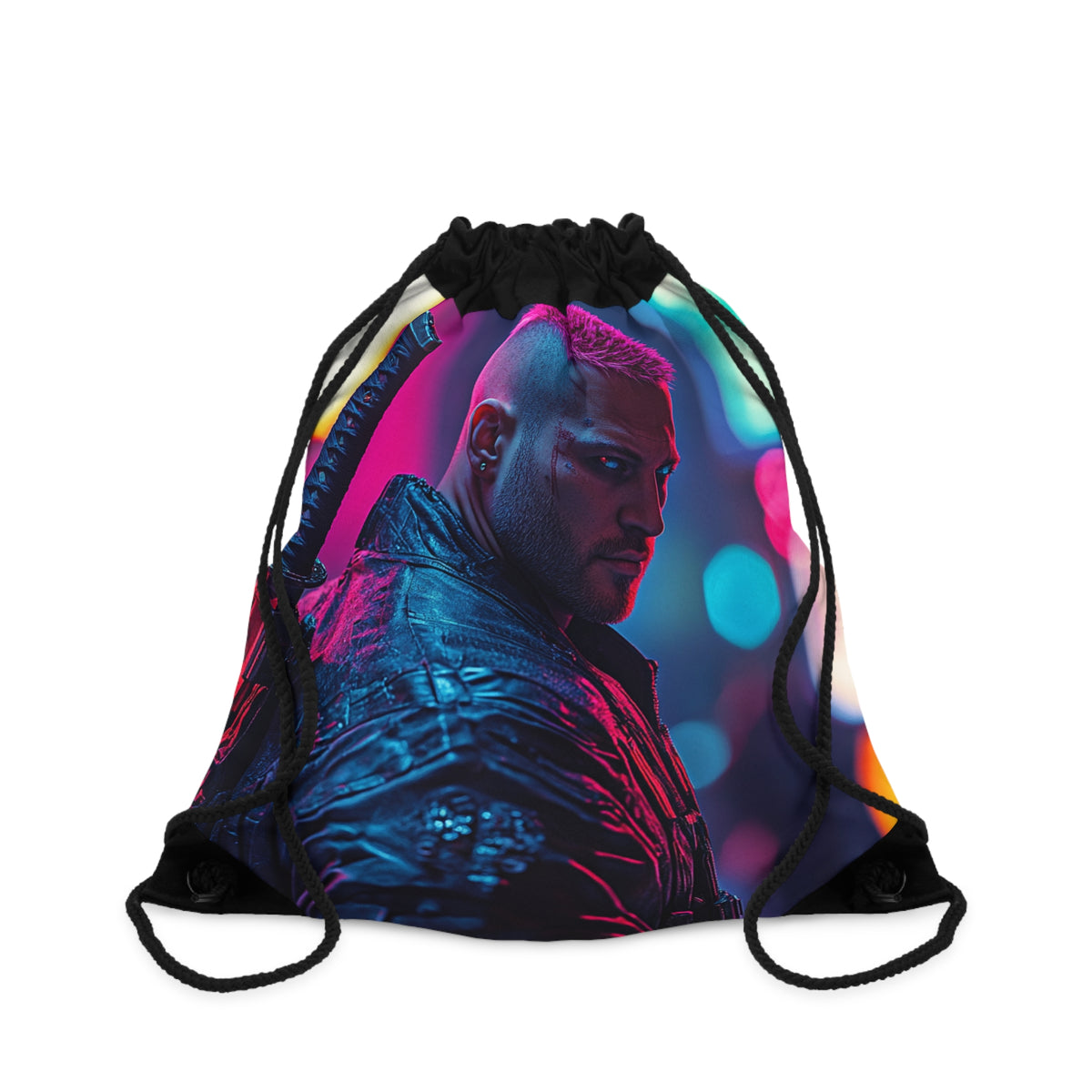 Sac à cordons Cyberpunk Mercenaire avec Katana