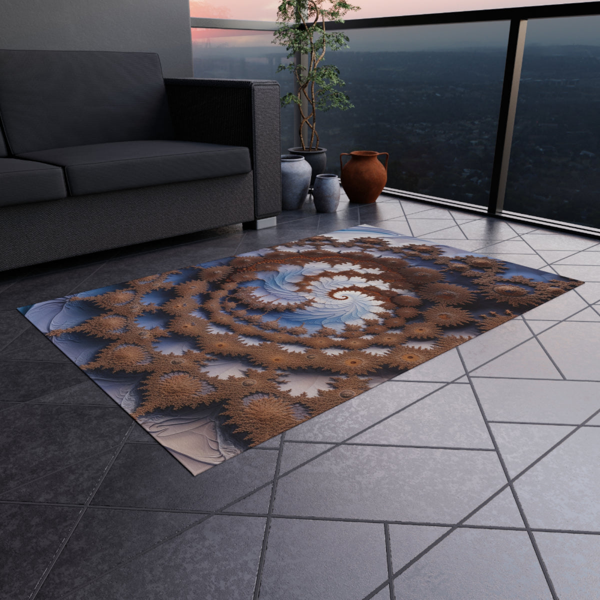 Tapis de salon Courbe de Cesàro