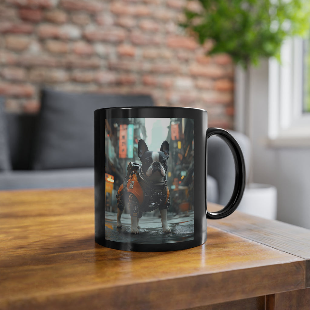 Mug Boston Terrier Cyberpunk