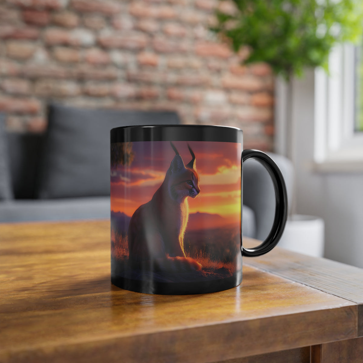Mug Caracal au levé du Soleil