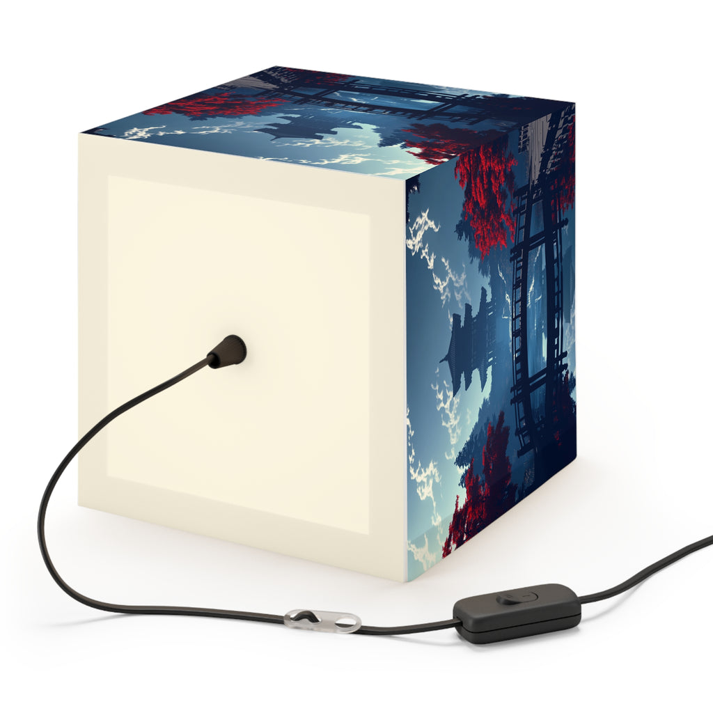 DECO - Lampe Cubique ZEN Pont et Temple Traditionnel Japonais