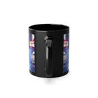 Mug Noir Cyberpunk Robot Armure Blanche Futuriste