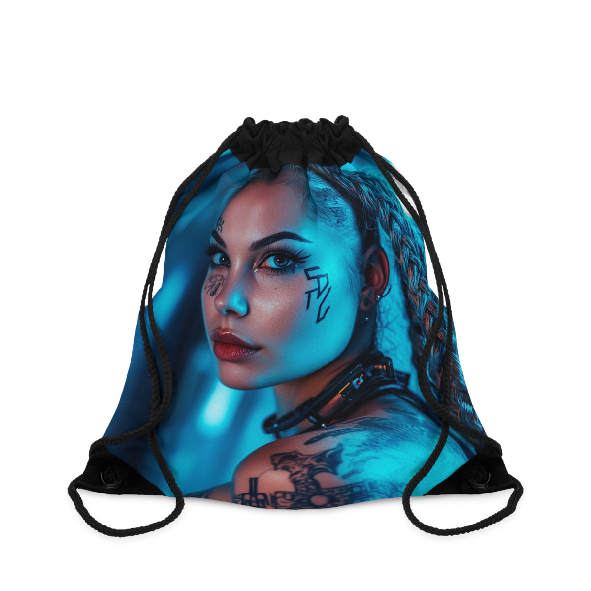 Sac à cordons Cyberpunk Brune Tatouée