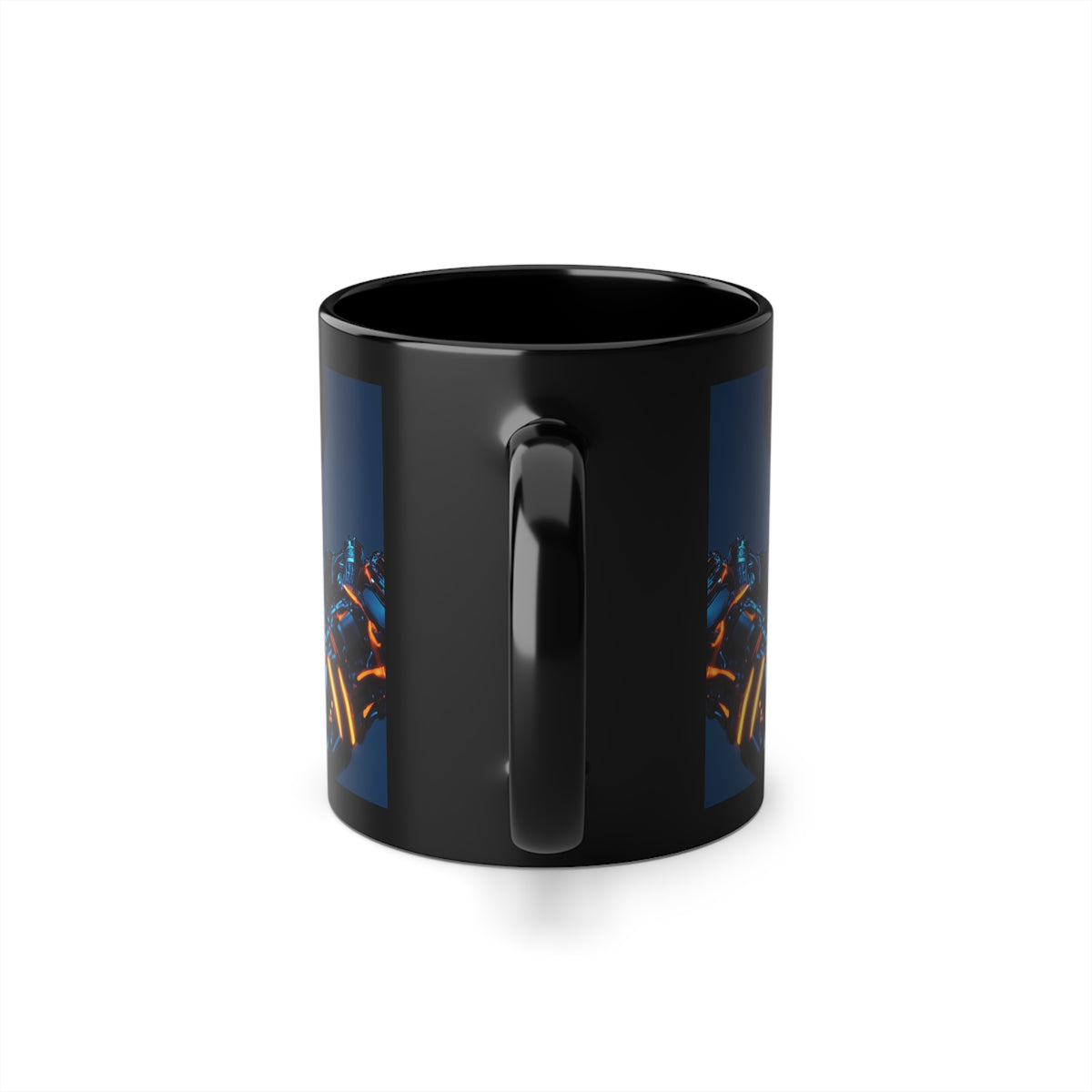 Mug Noir Cyberpunk Guerrier Bras Robotique