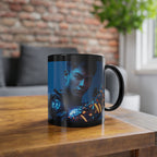 Mug Noir Cyberpunk Guerrier Bras Robotique
