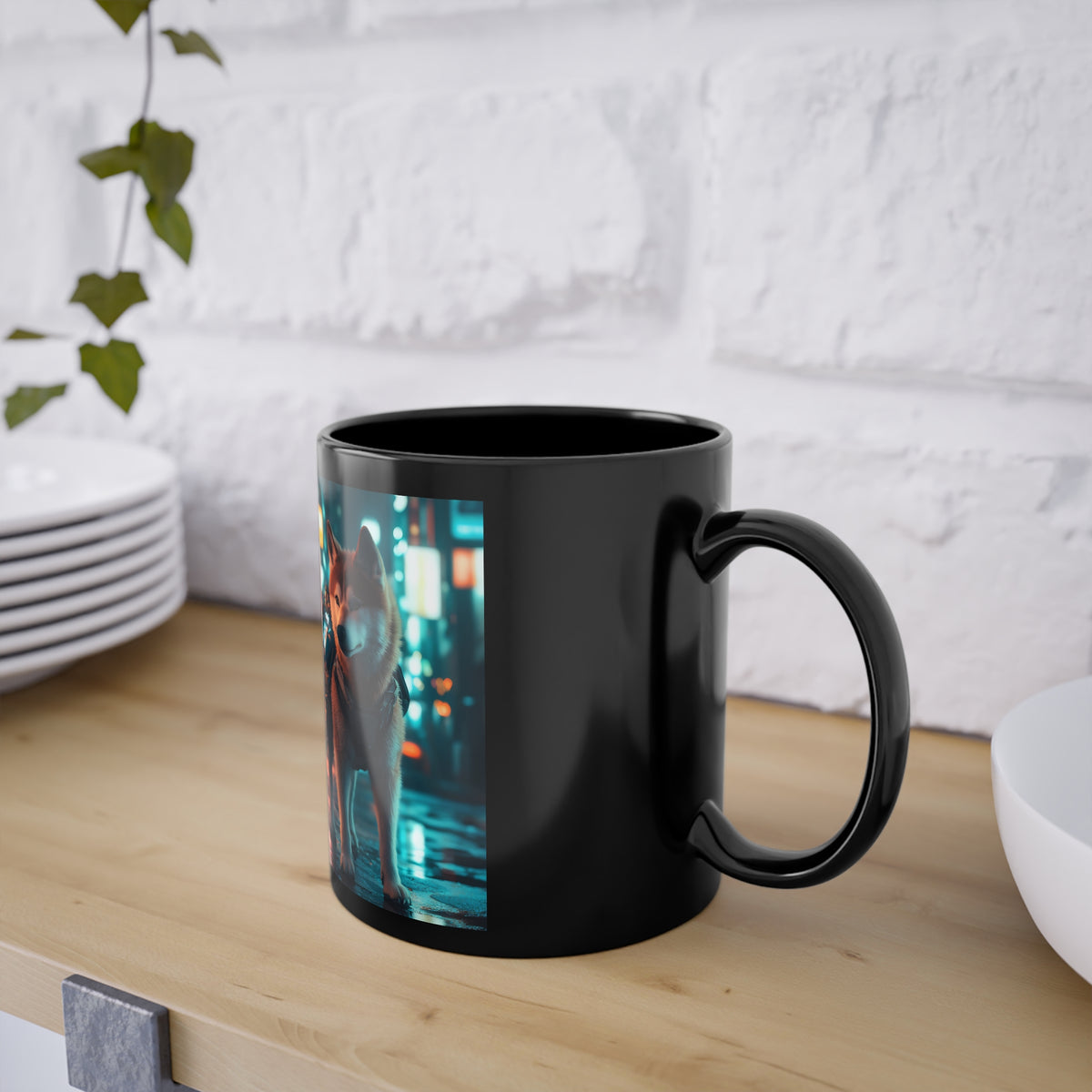 Mug Akita Inu Cyberpunk