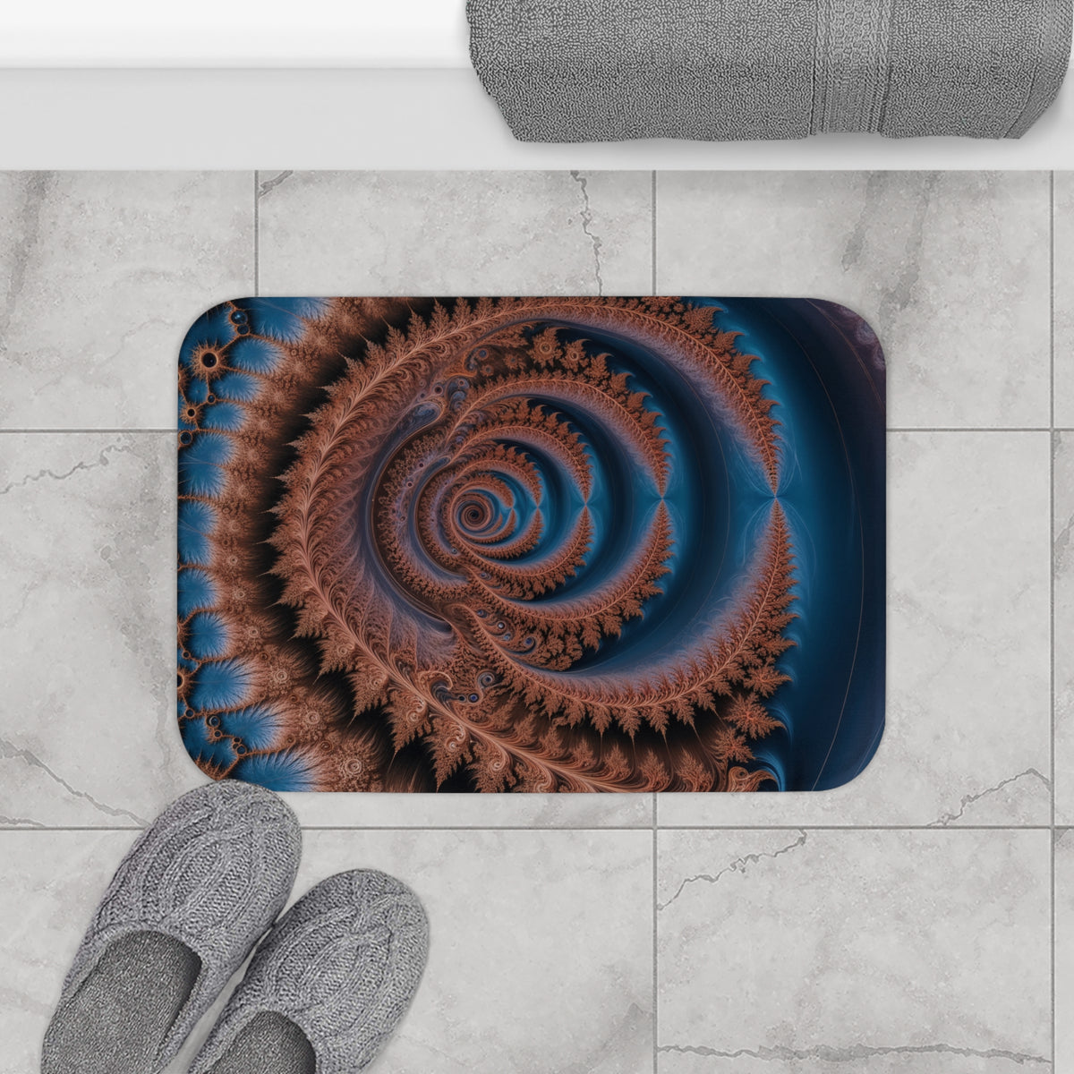 Tapis salle de bain Courbe de Gosper-Minkowski